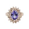 Image 2 : 14KT Rose Gold 1.87ct Tanzanite and Diamond Ring