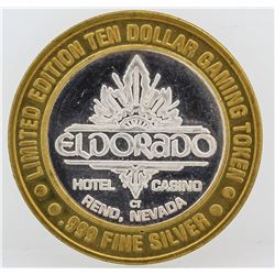 Eldorado Reno $10 Casino Gaming Token .999 Fine Silver Limited Edition