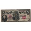Image 1 : 1907 $5 Woodchopper Legal Tender Bank Note