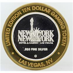 New York New York Las Vegas $10 Casino Gaming Token .999 Fine Silver Limited Edi