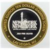Image 1 : New York New York Las Vegas $10 Casino Gaming Token .999 Fine Silver Limited Edi