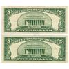 Image 2 : 1953 $5 Red Seal Note Lot of 2