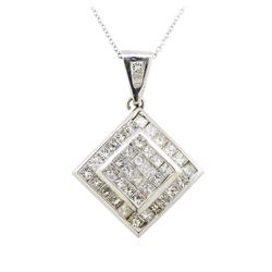 18KT White Gold 3.10ctw Diamond Pendant