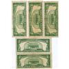 Image 2 : 1928C $5 Red Seal Note Lot of 5