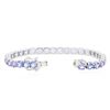 Image 3 : 14KT White Gold 14.68ctw Tanzanite Bracelet