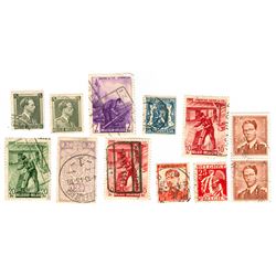 Belgium Postage Stamps Lot of 12