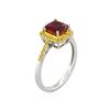 Image 3 : 14KT White Gold 2.09ct Ruby and Diamond Ring