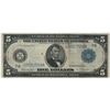 Image 1 : 1914 $5 Blue Seal Federal Reserve Note