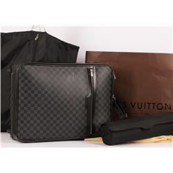 Authentic Louis Vuitton Damier Graphite Rolling Suitcase Pegase