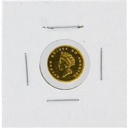 1887 $1 T-3 Indian Princess Head Gold Coin