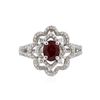 Image 2 : 14KT White Gold 1.14ct Ruby and Diamond Ring