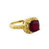 Image 1 : 14KT Yellow Gold 3.33ct Ruby and Diamond Ring