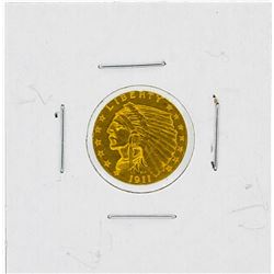 1911 $2.5 Indian Head Gold Coin