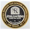 Image 1 : Hotel San Remo Las Vegas $10 Casino Gaming Token .999 Fine Silver Limited Editio