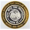 Image 2 : Hotel San Remo Las Vegas $10 Casino Gaming Token .999 Fine Silver Limited Editio