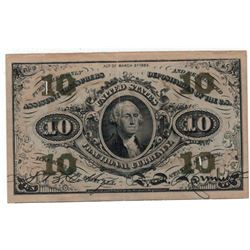 March 3, 1863 10 Cent Fractional Currency