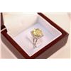 Image 3 : 2.40CT OVAL CITRINE RING SET WITH 4 DIAMONDS, STERLING SILVER 4.0GRAMS, INCLUDES $450 CERTIFICATE