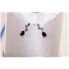 Image 3 : NEW 1CT BLUE SAPPHIRE AND DIAMOND EARRINGS. POST AND BUTTERFLY BACK INCLUDES $285 CERTIFICATE