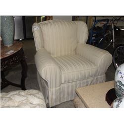 UPHOLSTERED WING BACK LIVING ROOM CHAIR