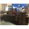Image 1 : VILAS MAPLE BEDROOM SUITE; DRESSER WITH MIRROR, HIGHBOY, 2  NIGHT STANDS AND DOUBLE SIZE HEADBOARD,