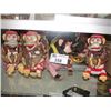 Image 1 : LOT OF 4 MECHANICAL JOLLY CHIMPS