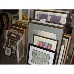 LARGE LOT OF OIL PAINTINGS AND PICTURES