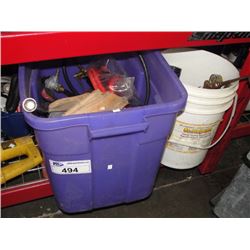 SHELF LOT OF MISC TOOLS; TILE CUTTER, BATTERY BOOSTER AND MORE