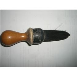 VINTAGE ANTIQUE SHAVING BRUSH STAMPED *RUBBERSET-STERLIZED* WITH WOODEN HANDLE-BOOK VALUE $25.00+!!