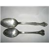 Image 1 : 2 TOTAL VERY OLD SILVER SPOONS WITH 1 STAMPED *COMMUNITY* ALL FOR 1 MONEY!!! SILVER SPOONS CAME OUT