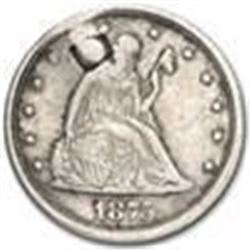 1875-S Twenty Cent Piece AU