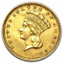 $1 Indian Head Gold Type 3 Around 140 Years Old Minted Between 1856-1889