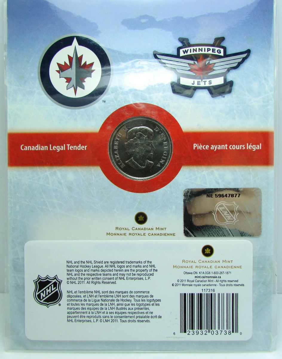 2012 Canada Commemorative Winnipeg Jets 50Cent Coin