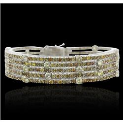 18KT White Gold 19.79tcw Diamond Ribbon Bracelet