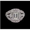 Image 2 : 14KT White Gold EGL USA Certified 2.92ctw Diamond Ring