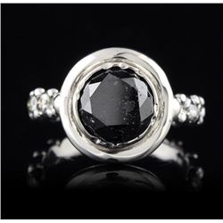 14KT White Gold 2.72ct Black & White Diamond Ring