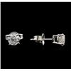 Image 2 : 1.17ctw Diamond Stud Earrings - 14KT White Gold
