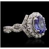 Image 4 : 14KT White Gold 1.93ct Tanzanite and Diamond Ring
