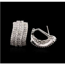 18KT White Gold 1.67ctw Diamond Earrings