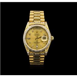 Rolex 18KT Gold President 1.24ctw Diamond DayDate Men's Watch