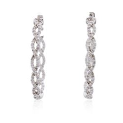 14KT White Gold 1.50ctw Diamond Earrings