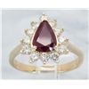 Image 1 : 1.45ct Ruby and Diamond Ring - 14KT Yellow Gold