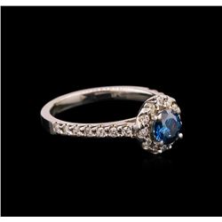 1.00ctw Blue Diamond Ring - 14KT White Gold