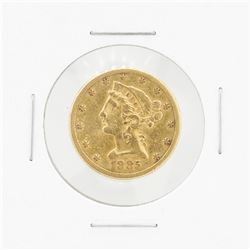 1885-S $5 VF Liberty Head Half Eagle Gold Coin