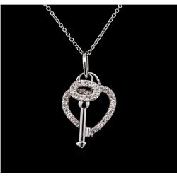 0.45ctw Diamond Necklace - 14KT White Gold