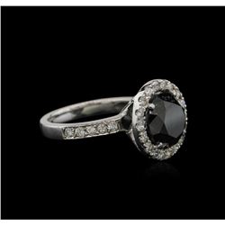 4.22ctw Black Diamond Ring - 14KT White Gold