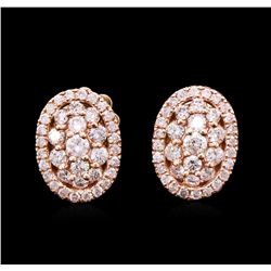 0.85ctw Diamond Earrings - 14KT Rose Gold