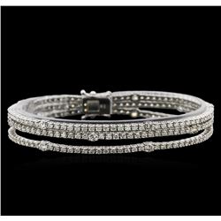 7.72ctw Diamond Bracelet - 18KT White Gold