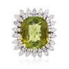 Image 2 : 14KT White Gold 15.42ct Tourmaline and Diamond Ring