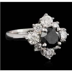 14KT White Gold 2.56ctw Black Diamond Ring