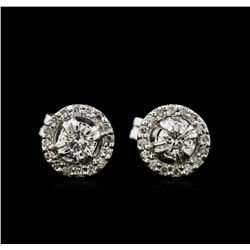 0.40ctw Diamond Earrings - 14KT White Gold